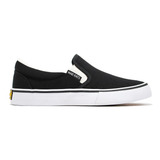 Tênis Sem Cadarço Mad Rats Slip On Preto Branco Original