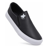 Tênis Slip On Polo Casual Iate Sapatênis Sem Cadarço Confort