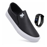 Tênis Slip On Polo Iate Sapatenis Sem Cadarço Casual Moderno
