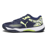 Tênis Solarcourt Rct Padel Puma Tênis Solarcourt Rct Padel Cor Puma Navy-fast Yellow-puma White Tamanho 43