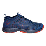 Tênis Wilson Pro Open 3.0 All Court Masculino Azul Vermelho