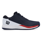 Tênis Wilson Rush Pro Ace Clay Marinho Branco E Vermelho