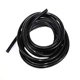 TenkeAuto Mangueira Universal De 3 M De Alta Temperatura 5 40 6 Cm 8 Mm ID Tubo De Vácuo Silicone 3 Mm Espessura Preto 8 Mm 