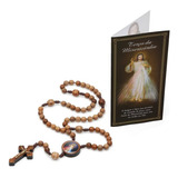 Terço Da Misericordia Mad Imbuia 7mm Fris Cordão C folheto