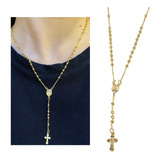 Terço Rosário Católico Feminino Colar 45cm Ns Aparecida