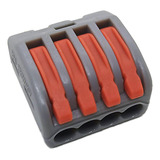 Terminal Emenda Borne Conector Engate Rápido 4 Fios 10 Peças