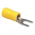 Terminal Pre Isolado Forquilha Garfo 4 A 6mm Amarelo  100pç 