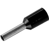 Terminal Tubular Ilhós 1 50mm 16awg Pré isolado Preto 100 Pç