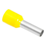 Terminal Tubular Ilhós Isolado 6mm Amarelo