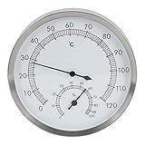 Termo Higrômetro 2 Em 1 Sala De Vapor De Suor Sauna Termômetro De Umidade De Aço Inoxidável Instrumento De Temperatura úmida Higrômetro Térmico Interno