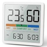 Termo Higrômetro Com Relógio Digital Temperatura Ambiente Umidade Data Hora