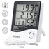 Termo Higrômetro Digital Sensor Externo Interno Medidor De Temperatura Umidade Ar E Relógio Digital