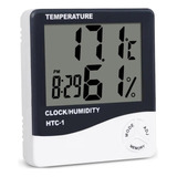 Termo Higrômetro Digital Termômetro Relógio Despertador
