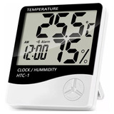 Termo Higrômetro Medidor Digital Temperatura Umidade Relógio