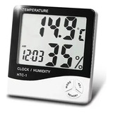 Termo Higrômetro Medidor Temperatura Umidade Relógio