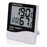 Termo Higrômetro Relógio Digital Medidor Umidade Temperatura