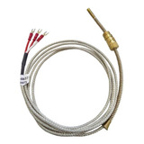 Termoelemento   99 400 c  3 Fios 6mm Cabeçote Pt100 Cabo 1m