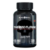 Termogênico Em Cápsula Black Skull Thermoflame Em Pote De 96g 120 Caps Sem Sabor