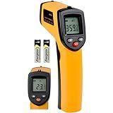Termômetro Culinário E Ambiente Infravermelho Medição Precisa E Rápida Display Digital Ergonômico Ideal Para Carnes Líquidos E Superfícies Amarelo 