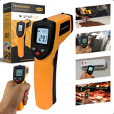 Termometro Digital Infravermelho Mira Laser Culinario Industrial Laboratorio Cozinha Tipo Pistola Profissional Não Mede Febre Marca smart tools