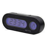 Termômetro Digital Relógio Carro Lcd Automotivo 2x1 C Clip
