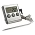 Termômetro Digital Timer Sonda Inox Forno Líquidos Churrasco