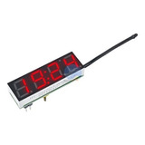 Termômetro Voltímetro Relógio Digital Vermelho 5
