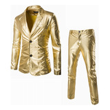 Terno Casual Com Estampa Brilhante Terno Masculino Slim Fit