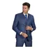 Terno De Poliviscose Masculino C/ Colete Slim Fit Azul Jeans