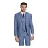 Terno De  Poliviscose Social C Colete Slim Fit Azul Serenite