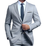 Terno Italiano Slim Cinza