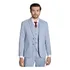 Terno Masculino Poliviscose  C/ Colete Slim Fit Azul Claro