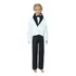 Terno Noivo P/o Boneco Ken (barbie) Casaco Branco + Sapato