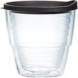 Tervis Copo De Viagem Com Tampa Transparente E Colorido Feito Nos EUA Com Parede Dupla Mantém As Bebidas Frias E Quentes 680 G Tampa Preta 1 Unidade Pacote Com 1 