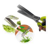 Tesoura Cozinha Cortar E Picar Cebolinha 5 Lâminas Promoção