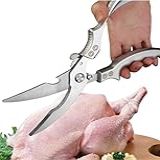 Tesoura De Cozinha Para Cortar Osso De Frango Peixe Carnes Aço Inoxidável Para Cortar Alimentos Macios E Duros Utensílios De Cozinha Tesoura Para Com Trava Multifuncional