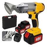 Tesoura Elétrica Aviação Corte Chapa Metálica 2 Bateria 48v- 600W- 1600rpm- Torque 180N-m- Corte 2mm- Com 2 Baterias 48v E Maleta De Transporte