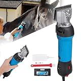 Tesoura Elétrica Para Cavalos Tosquiadeira Para Pelos De Cavalo 690 W Tesoura Elétrica Para Cavalos Kit Profissional Para Tosquia De Equinos Tesoura Elétrica Para Aparar Pelos De 6 Velocidades