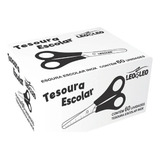 Tesoura Escolar 13cm 60 Unidades Sem Ponta Leo E Leo