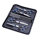 Tesoura Para Pet Shop Banho E Tosa Cães Gatos Kit 4 Tesouras