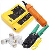 Testador Cabos De Rede Rj45 Punch Down Alicate Rj45 Conector