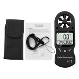 Testador De Temperatura Do Anemômetro De Velocidade Preta