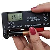 Testador Medidor Pilha Bateria Alcalina Recarregavel 18650 Voltimetro Digital Modelo Bt 168 Pro