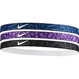 Testeira Nike Headbands 3 PK Printed   Azul Roxo Branco