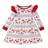 TEVEQ Vestido De Flor Para Meninas Grandes Com Laço De Princesa Vestido De Casamento Natal Crianças Bebês Meninas Longo Babados Branco 4 5 Anos