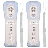 Tevodo Controle Remoto Wii Pacote Com 2 Controles Sem Fio Compatíveis Com Wii Wii U Branco E Branco 