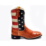 Texana Masculina Em Couro