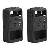 Tgoon Capa Walky Talky Capa Protetora De Silicone Para Walkie Talkie De Qualidade Para Rádios De Escritório De Segurança De Longo Alcance Com Capa Macia De Gel Para Baofeng Uv 5r Preto 