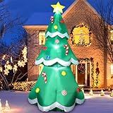 Thanger Decorações De Árvores Infláveis De Natal De 7 Pés Ao Ar Livre Decoração De Quintal De Árvore De Natal Com Luzes Led Copa De Árvore Estrela E Doces Coloridos Para Festa De Natal Jardim Intern