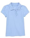 The Children's Place Baby Girls' Toddler Uniform Short Sleeve Polo, Day Break-ruffle 43572, 3t